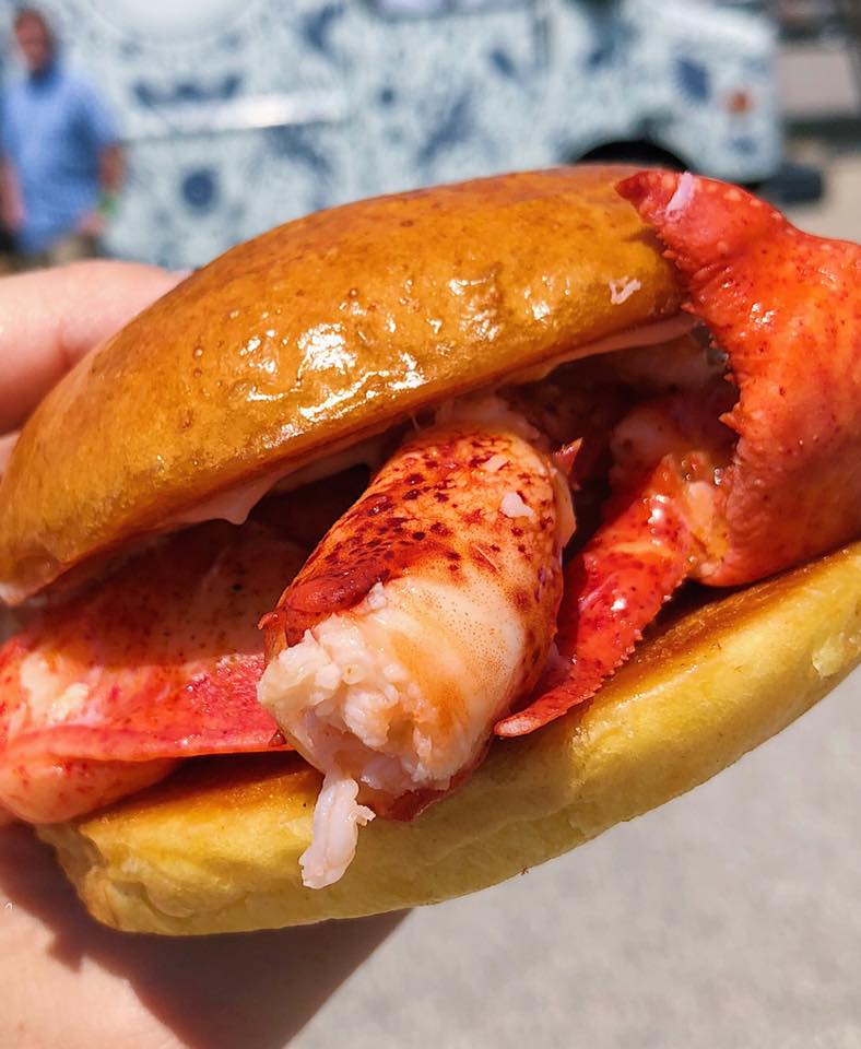 Festival food being served from a truck window in the South Loop