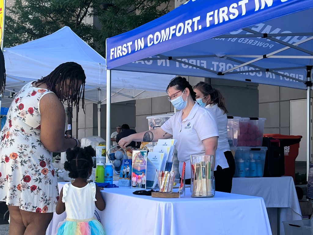 Fresh festival food being prepared and served in the South Loop