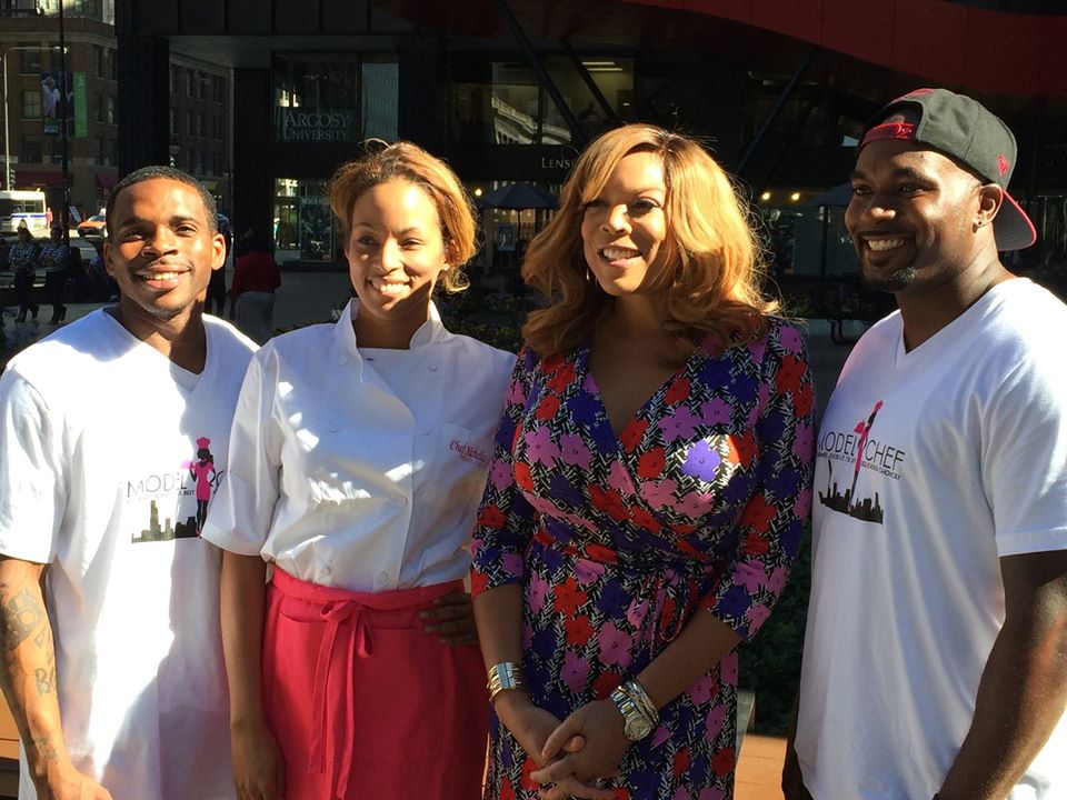 Festival partners and chef team posing at Chicago Food Truck Festival