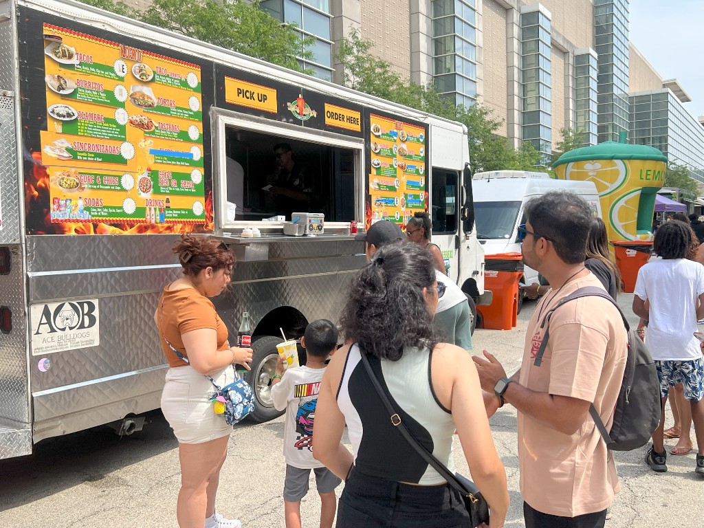 Drink tent and sponsor activation at Chicago Food Truck Festival
