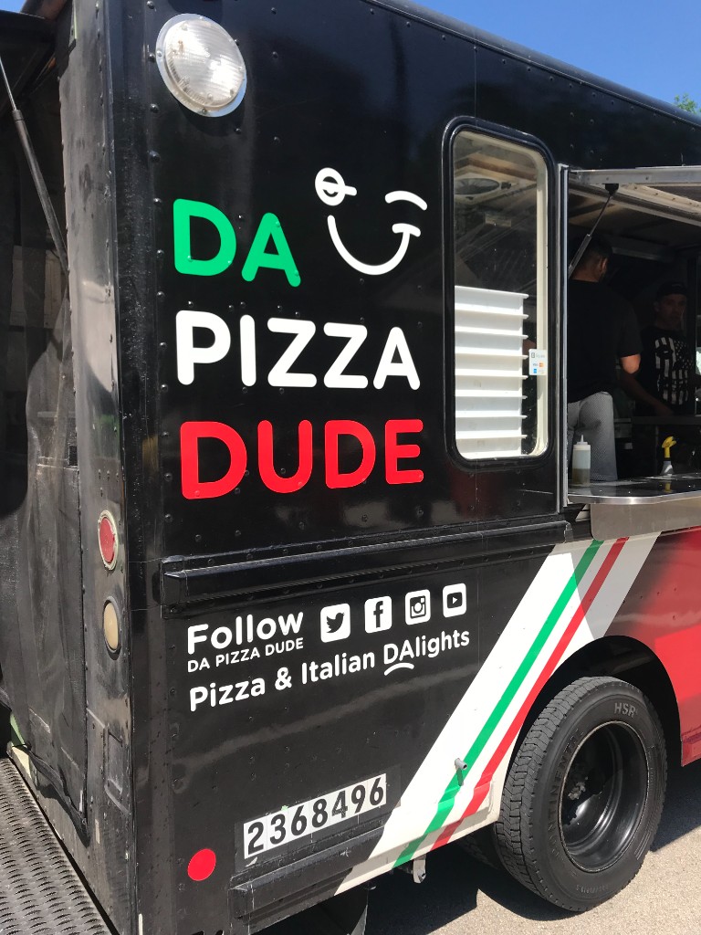 Crowds exploring the South Loop outdoor food festival