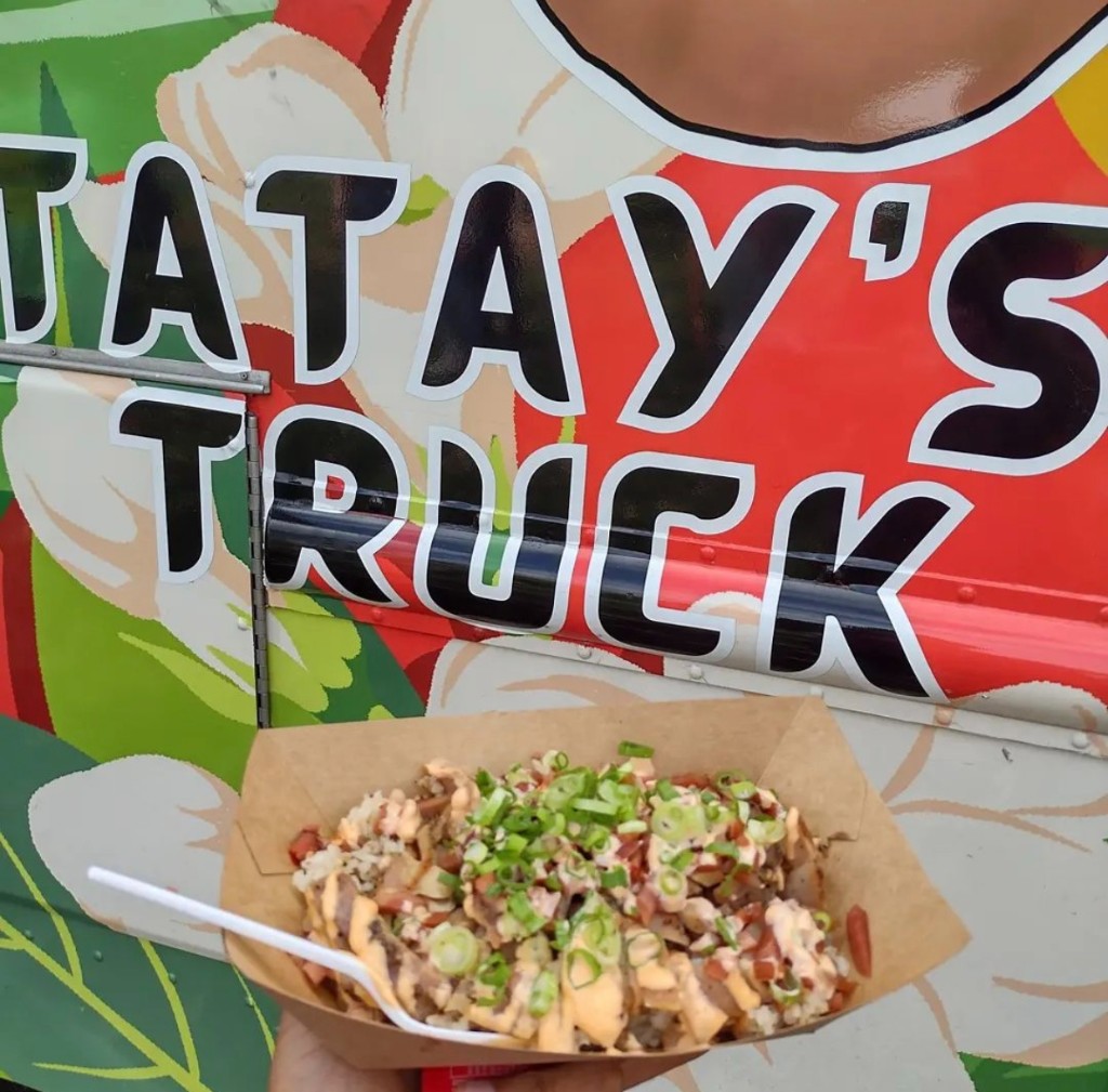 Tatay's Truck loaded rice bowl in front of the vendor truck