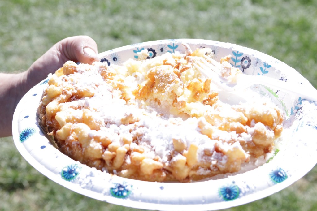 Vendor setup and festival signage at the Labagh Woods Fall Festival.
