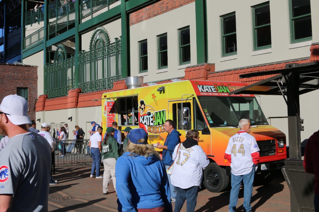 DönerMen food truck parked outside Wrigley Field