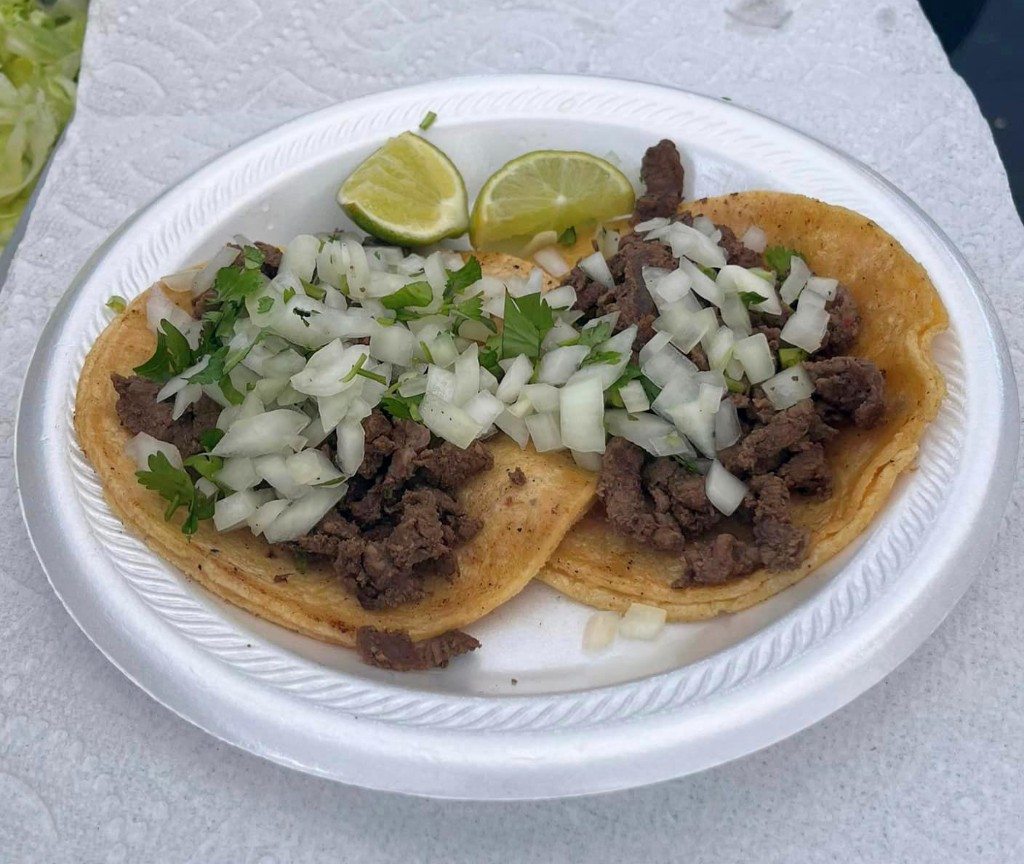 La Cebollita Grill — authentic tacos topped with onion and cilantro, served with lime